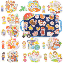 Chefan 12 Pack Felt Board Stories Set Nursery Rhymes Flannel Board Stories med et sammenfoldeligt bord til børnehaveaktiviteter inkluderet Old Mc