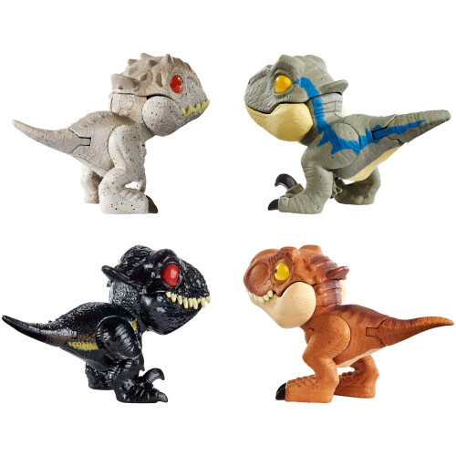 Mattel Mattel Jurassic World Snap Squad Δεινόσαυροι, Μικρές Φιγούρες με Κλιπ Γνάθου 1