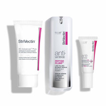 Kit de trio anti-rides strivectine pour visage et yeux kit 3 pieces avec sd plus peptide hydratant peptide dodance face serum et concentre de rid