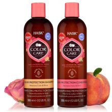 HASK Color Care Shampoo + Conditioner Set voor gekleurd haar | Sulfaatvrij, parabenenvrij, glutenvrij, veganistisch, wreedheidsvrij, kleurveilig | 12