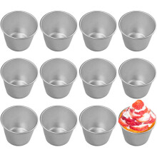 Frigiire 12 sztuk formy budynia do pieczenia pojedyncza muffinka Tin Bupcake Tin Ramekins Cups Nonstick Souffle Darioles Mold Aluminium 3,15 cala
