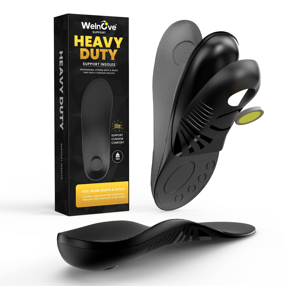 Solette Welnove Per Fascite Plantari - Solette Con Supporto Per Arco Alto Per Uomo E Donna - Inserti Ortopedici Per Uomo E Donna - Prodotti Per Il Sollievo Dai Speroni Calcaneari - Xl-image