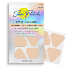 Sun Patch Reusable Sunblock Patches for Nose 100% Silicone Sunscreen Nose Patches for UV Protection Face Stickers with UPF 50 1 Pack/4 Patches S