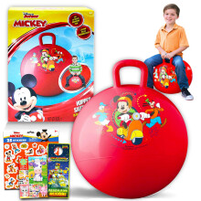 Disney Mickey Mouse Hopper Ball voor kinderen - Bundel met 15 Inch Mickey Bouncy Ball met handvatstickers en meer (Mickey Mouse buitenspeelgoed)