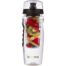 Brimma Fruit Infuser Water Bottle - 32 oz Large Leakproof Plastic Fruit Infusion Water Bottle for Gym Camping and Travel