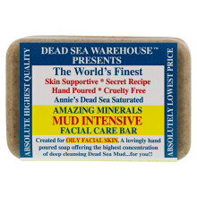 Dead Sea Warehouse - Amazing Minerals Mud Intensive Facial Care Bar - 5.2 OZ - Dead Sea Mud Soap - All Natural - Oily Skin Deep Cleanser - Vegan