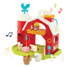 Battat - Farm Animal Toys - 10Pc Toy Farm Set For Kids, Toddlers - Toy Barn & Farm Animals - Music & Animal Sounds - Pretend Play Toy - Musical Farm P