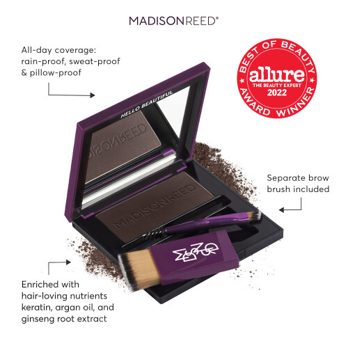 Madison Reed Touch Up Ρίζας + Γέμισμα Φρυδιών, Ombra Σκούρο Καφέ, Άμεση Κάλυψη Γκρίζων, 0 1