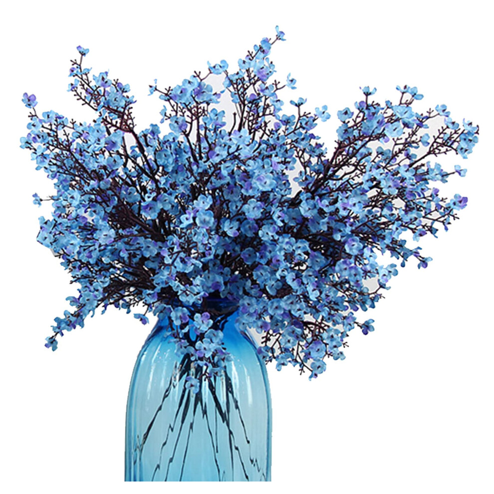 Jaky-Global Lot De 12 Fleurs Artificielles En Tissu Gypsophile, Plantes EuropéEnnes En Soie SynthéTique, DéCoration De FêTe De Mariage, Bouquets,-image