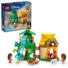 LEGO Disney Moana's eiland Leuke bouwspeelgoedspeelset - Prinses Moana speelgoed voor kinderen, meisjes en jongens vanaf 5 jaar - met 2 Disney microp