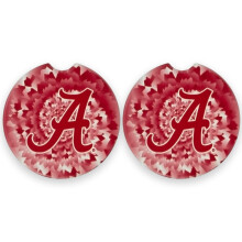 University of Alabama Set of 2 Car Coasters by Magnolia Lane - Removable Absorbent Ceramic Stone Coasters - Ideal Gift for Students Alumni and Everyd