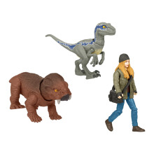 Jurassic World Dominion Human & Dino Pack Maisie & Velociraptor Beta & Accesorios Figuras de acci   n aut   nticas Articulaciones m   viles Edades 4 a
