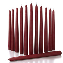 CANDWAX 12 inch Taper Candles Set of 12 - Dripless and Smokeless Candle Unscented - Slow Burning Candle Sticks Perfect as Dinner Candles and Household