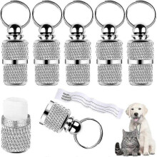 6 Pcs Address Tag Dogs Cat Tag with Key Ring Dog Tag Collar Tag