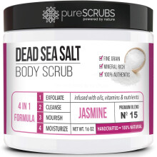 pureSCRUBS Premium Jasmine Body Scrub Set - 16oz Dode Zee Zout Scrub Met Essentiële Oliën