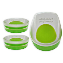 2-pack - KidSole schokabsorberende lichtgewicht gel-hielcups voor kinderen met gevoelige hakken Hielspoor Fasciitis plantaris of enkelpijn (groen kin