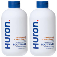 Huron Gel de Ducha Hidratante para Hombre - Aroma a Sándalo, Pimienta Negra, Cedro y Ámbar