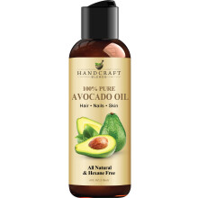 Handcraft Blends Avokadoolja - Kallpressad 4 Fl Oz - 100% Ren och Naturlig - Premium Bärarolja för Hud och Hår -