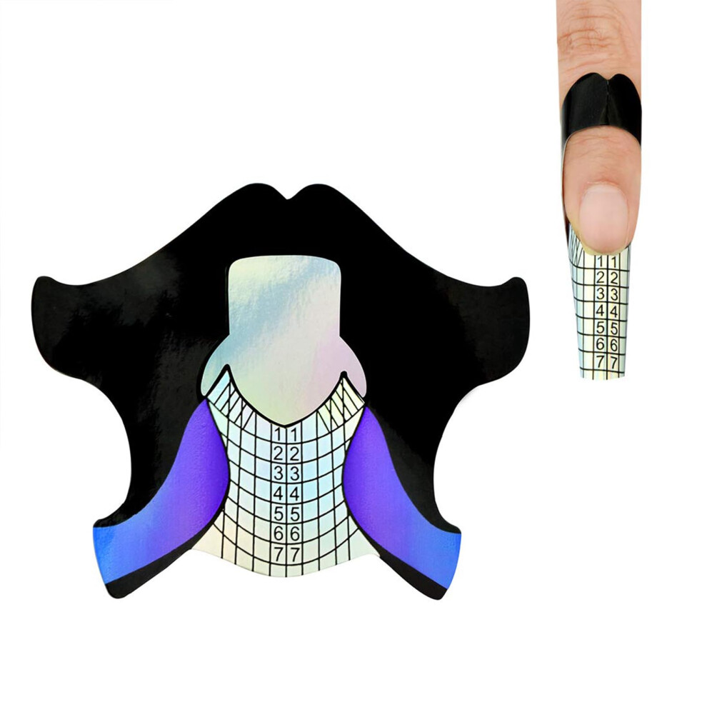 Honning Glã¦De Green 100Pcs Nail Form Sticky Nail Forms For Builder Gel Reusable Sturdy Nail Extension Forms Nail Forms For Acrylic Nails Builder Gel Nail Forms, Self-Adhe