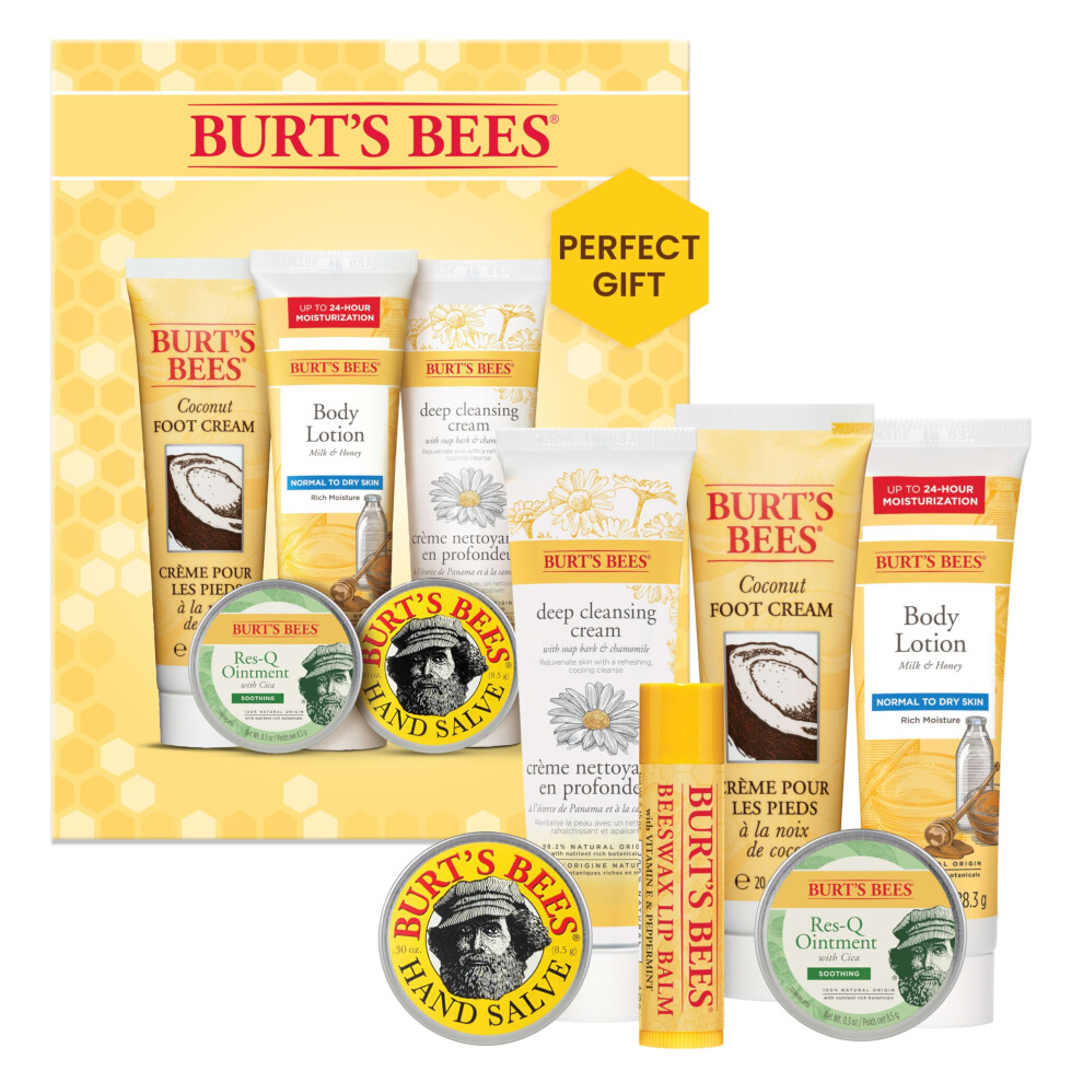 Burt's Bees Back to School Gifts Ideas  6 College Dorm Products  Timeless Minis Set - Beeswax Lip Balm  Coconut Foot Cream  Milk & Honey Body Lotion