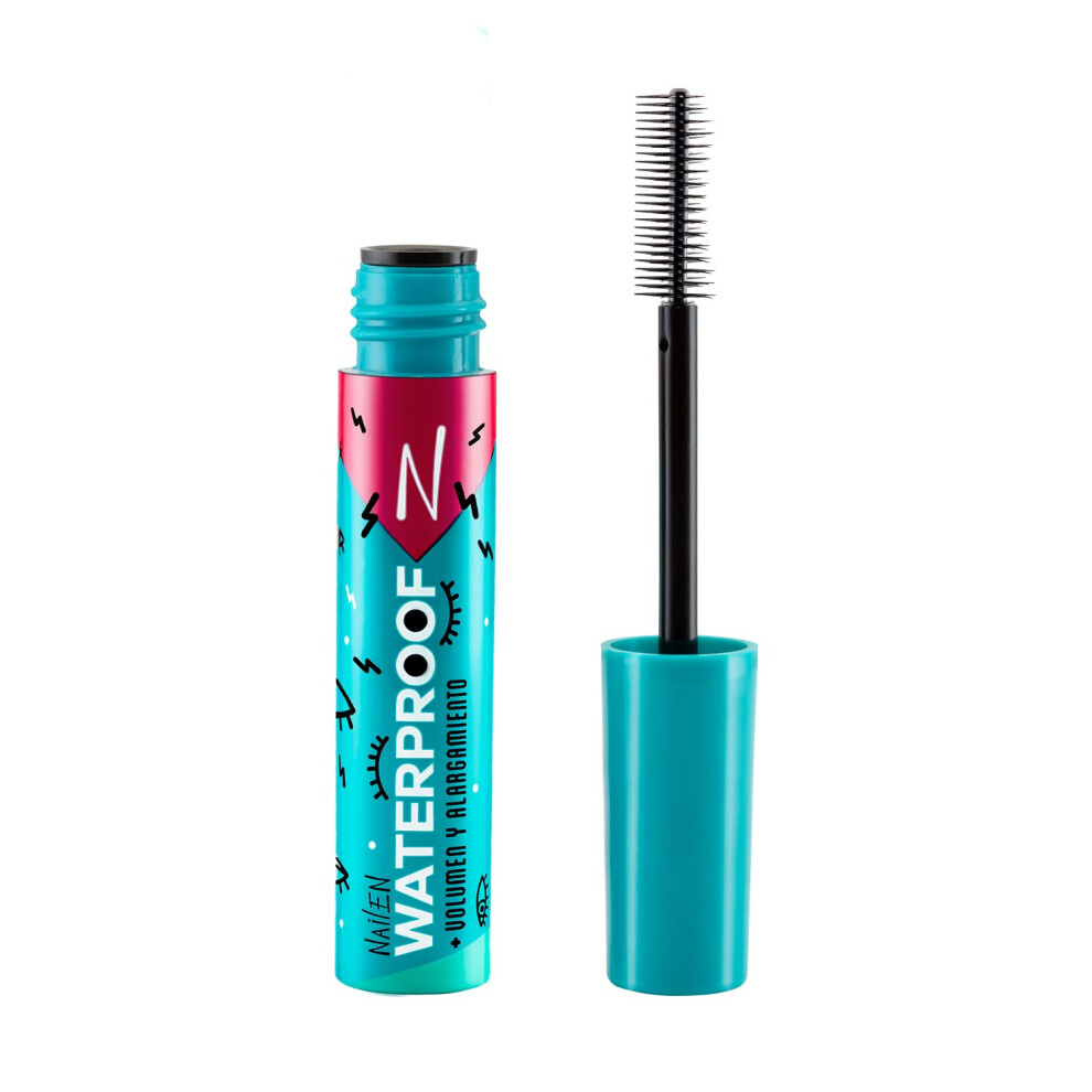 Nailen Black Waterproof Long Lash Mascara With Comb - No Clumps Smudges Or Flakes - Voluminous And Long Eyelashes For Eye Makeup - 1 Count