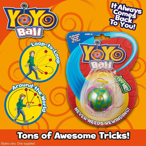 Big Time Toys Yoyo Ball Αυτόματης Επιστροφής, Ποικιλία Χρωμάτων και Σχεδίων 1