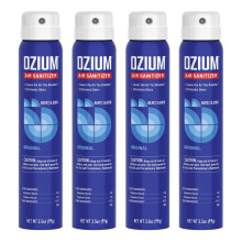 Ozium 3.5 Oz. Lucht Sanitizer & Geurverwijderaar voor Huizen, Auto's, Kantoors en Meer, Originele Geur, 4 Pack