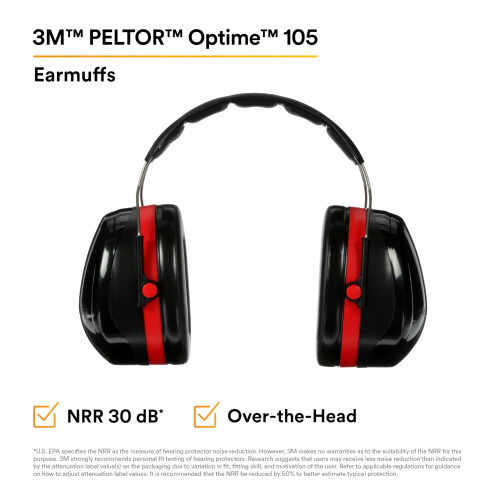 3M 3m standard ?remuffs sort/r?d over hovedet 1
