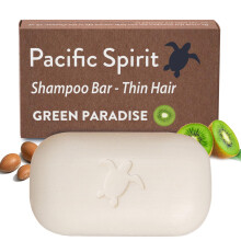 Pacific Spirit Shampoo Bar pro tenk vlasy s arganovm olejem a kiwi Jemn pena Prrodn zelen SLS bez sulftu Bez mdla Bez odpadu Zero Waste Vegan