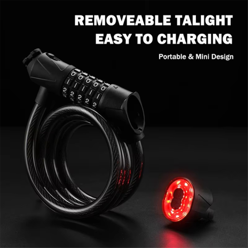 Bicycle Lock with Light 5 Digit Security Password Bike Lock Blue 2