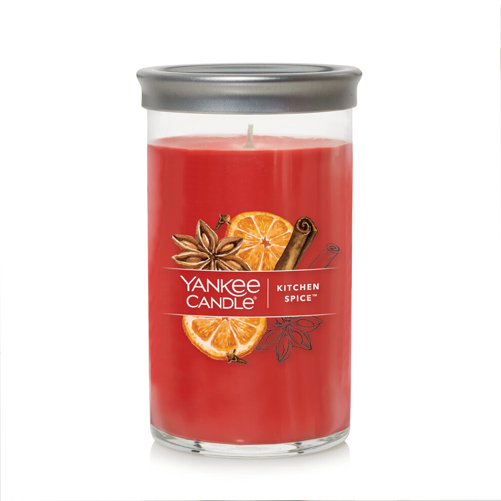 Yankee Candle Kitchen Spice Signature Medium Pillar Candle  14.25oz