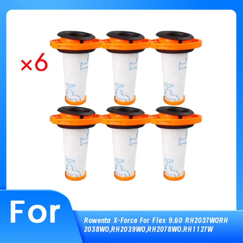 6 filtres pour aspirateur sans fil Rowenta X-FORCE FLEX 9.60