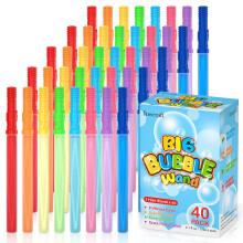 Inscraft 40 stuks 14 grote bubbelstaven 8 kleuren bubbels bulk voor zomer speelgoed buiten / binnen activiteit gebruik Pasen verjaardag afstuderen do