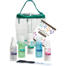 Das Gena Feet-to-Go-Pedikre-Set hilft, Fugeruch vorzubeugen, Schwielen und Haut aufzuweichen und mde Fe zu erfrischen ideal fr unterwegs
