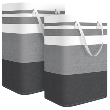 2PCS Large Laundry Basket, Waterproof,Freestanding Laundry Hamper 75L