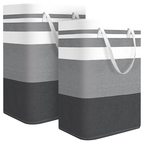 2PCS Large Laundry Basket, Waterproof,Freestanding Laundry Hamper 75L