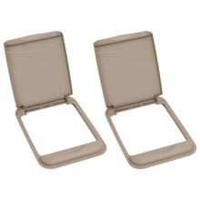Rev-A-Shelf 50 Qt onder gootsteen prullenbakdeksel voor basis keuken-/badkamerkast vervangende plastic prullenbakdeksels 2-pack champagne RV-50-LID-1