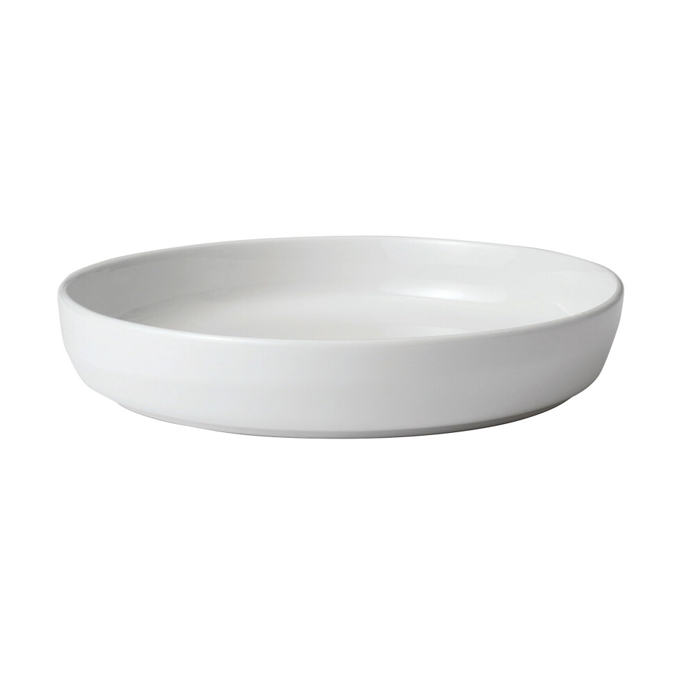 Libbey Austin 10 inch Porcelain Coupe Dinner Plate Dinnerware Set of 4 White