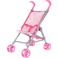 Dream Collection Doll Stroller - Metal Fold Up and Down Umbrella Stroller for Realistic Pretend Play Pink - 23