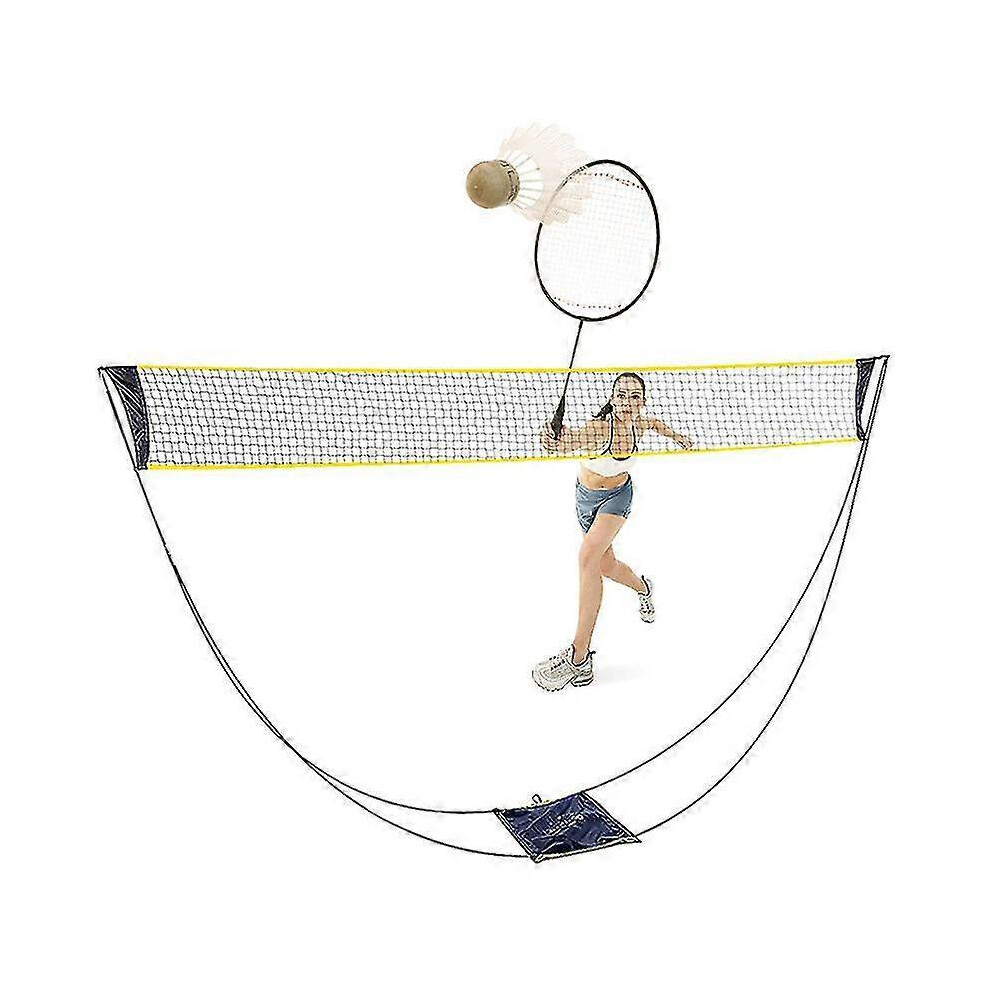 Portable Badminton Net Set with Stand Carry Bag, Volleyball Net for Outdoor Indoor Beach Sports