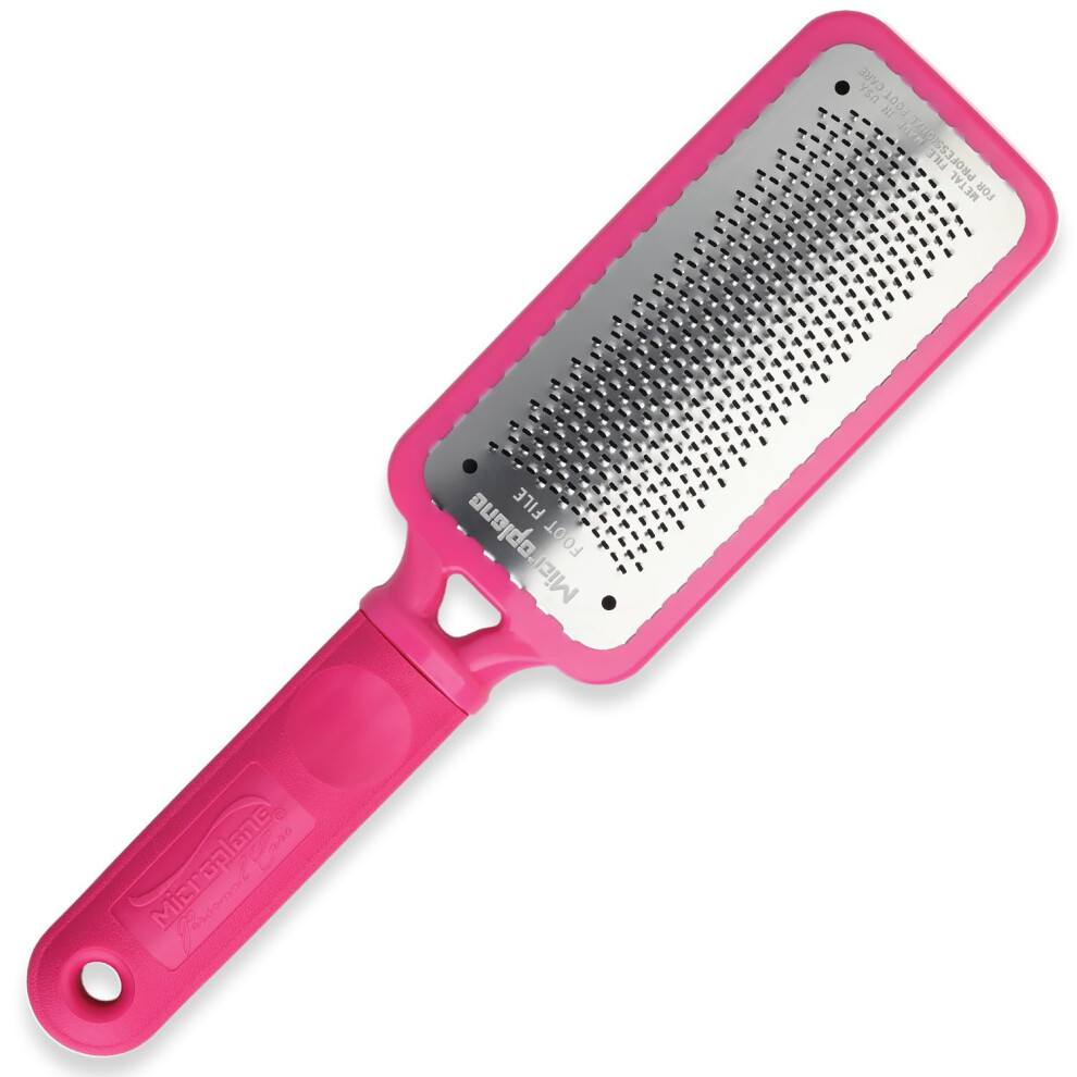 Microplane Colossal Foot File Scraper - The Original Stainless Steel Foot Rasp  Dead Skin/Callus Remover for Feet  Gentle Foot Scrubber  Pedicure Tool