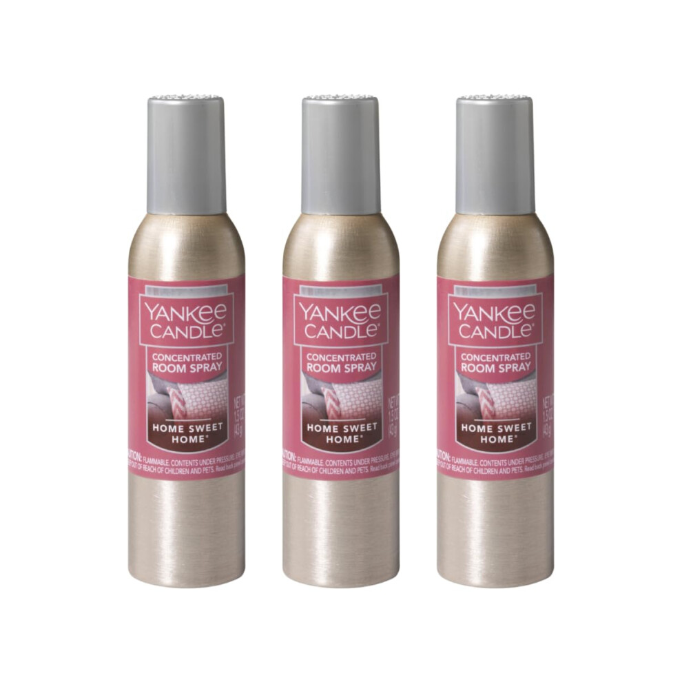 Yankee Candle Concentrated Air Freshener Room Spray  Odor Eliminator for Home  Bathroom  Home Sweet Home  1.5 Oz (Pack of 3)