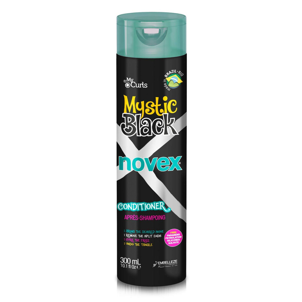 Novex Black Mystic Conditioner (10Oz) - For Frizz Control & Split End Protection