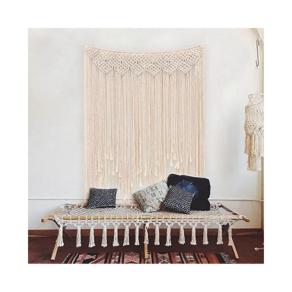 Wall Hanging Cotton Handmade Woven Wall Tapestry Large Boho Wedding Backdrop Wall Decoration