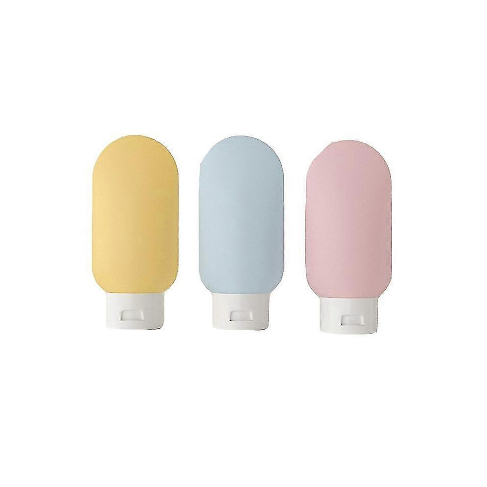Leak Proof Travel Bottles Sets 3 Multi Color Silicone Squeeze Refillable Containers