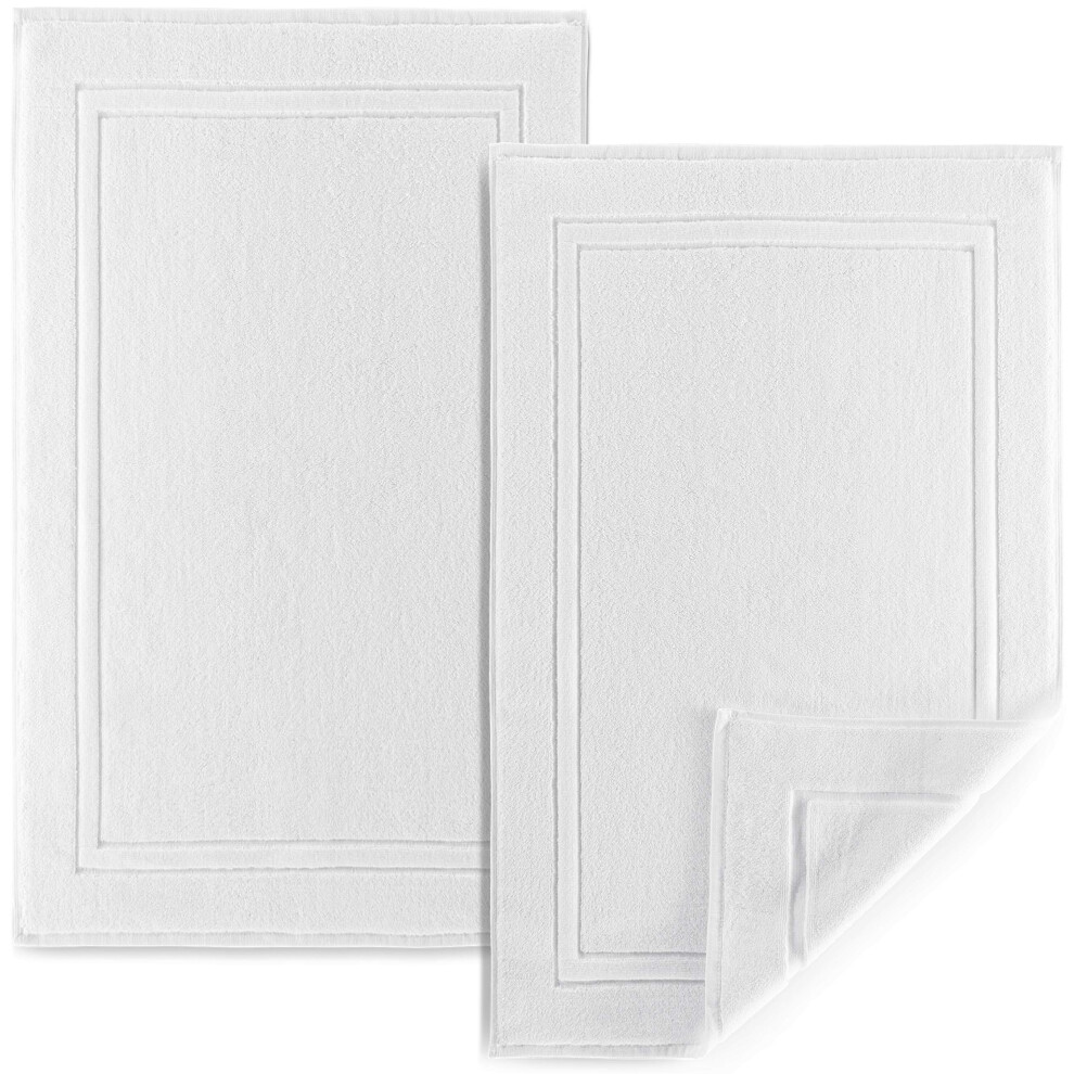 Ensemble de serviettes de plancher du tapis de bain Alibi | 2 pack de serviettes de coton de luxe super douces et absorbantes | Douche et salle d