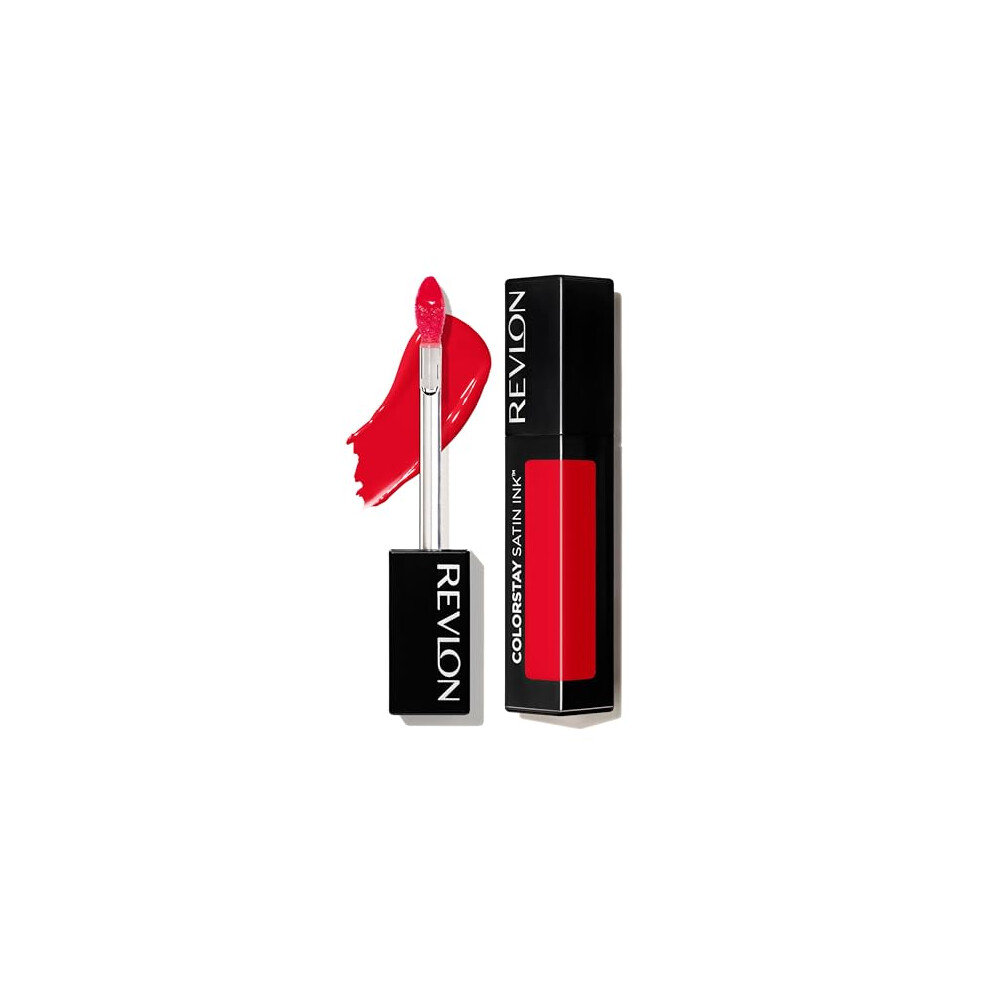 Revlon Liquid Lipstick  Face Makeup  ColorStay Satin Ink  Longwear Rich Lip Colors  Formulated with Black Currant Seed Oil  015 Fire & Ice  0.17 Fl Oz-image-OPC-PH55SVZ-NEW