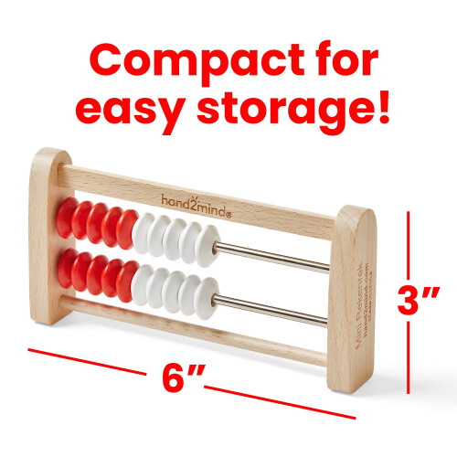 Virtual Math Counting Rack hand2mind Mini 20 Bead Wooden Rekenrek Class Set Abacus for Kids Math ...