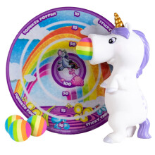 Hog Wild Unicorn Popper Toy and Sticky Target Conjunto - Bolas de espuma Shoot at    20 p   s - 4 bolas de arco -   ris inclu   das - Idade 4+