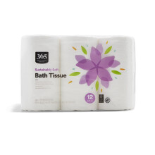 365 por Whole Foods Market Bath Tissue Rollo 286 Hoja 12 Conteo 286 Conteo